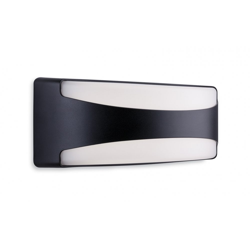 Shine LED Modern Outdoor Wall Light In Black Finish 2808BK