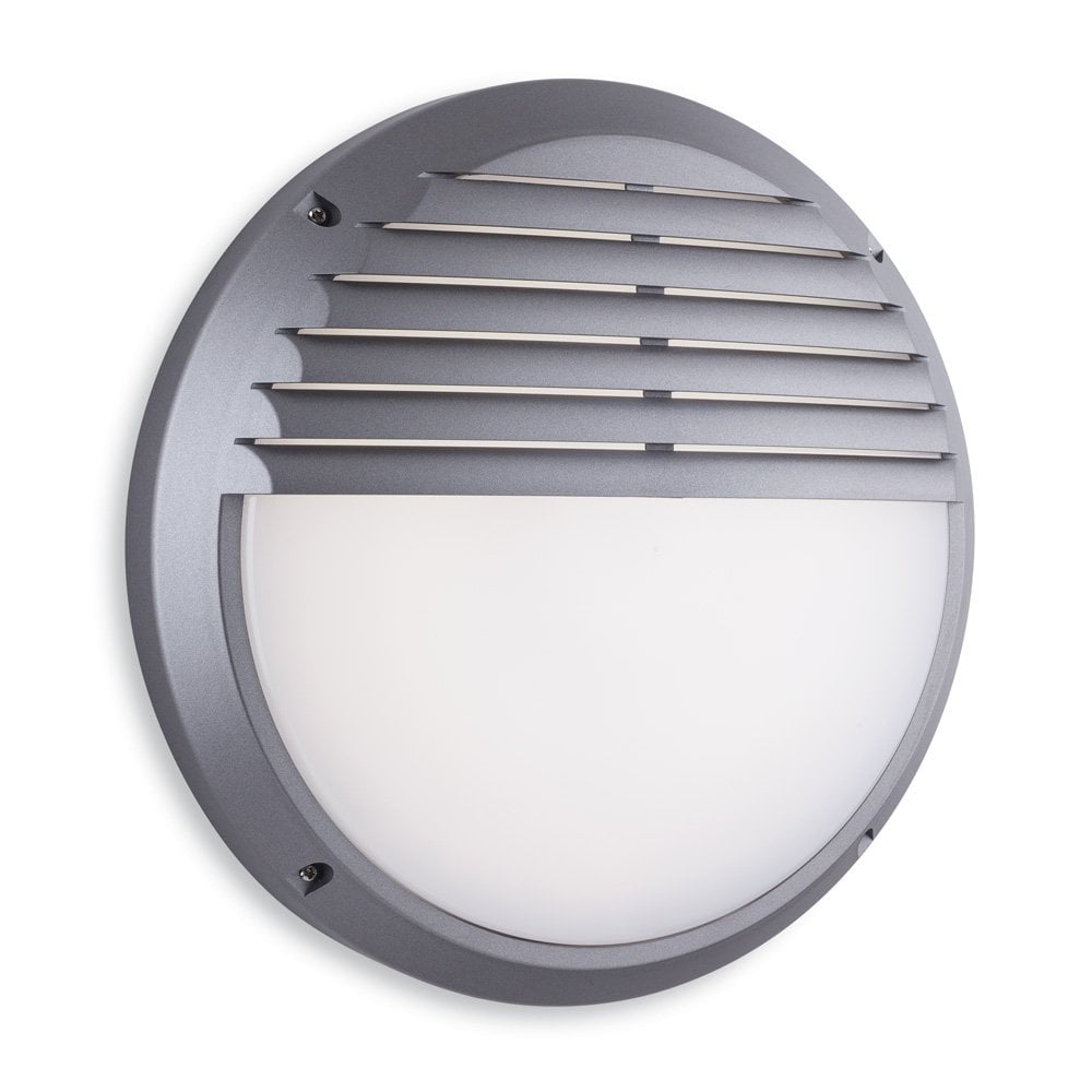 Luca LED Contemporary Outdoor Wall Light In Silver Finish 2834SI