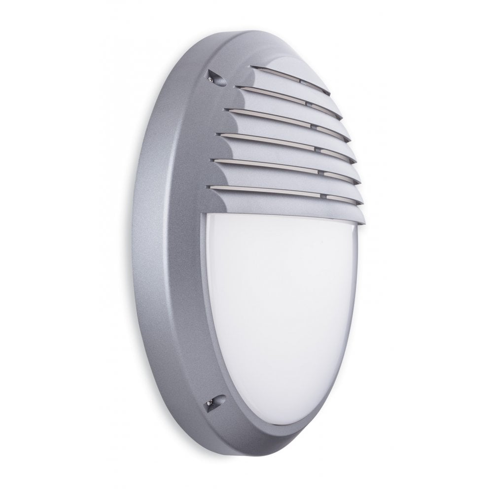 Luca LED Contemporary Outdoor Wall Light In Silver Finish 2834SI