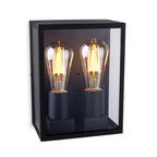 Houston Vintage Outdoor Box Wall Light In Black Finish 2818BK