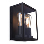 Houston Vintage Outdoor Box Wall Light In Black Finish 2818BK