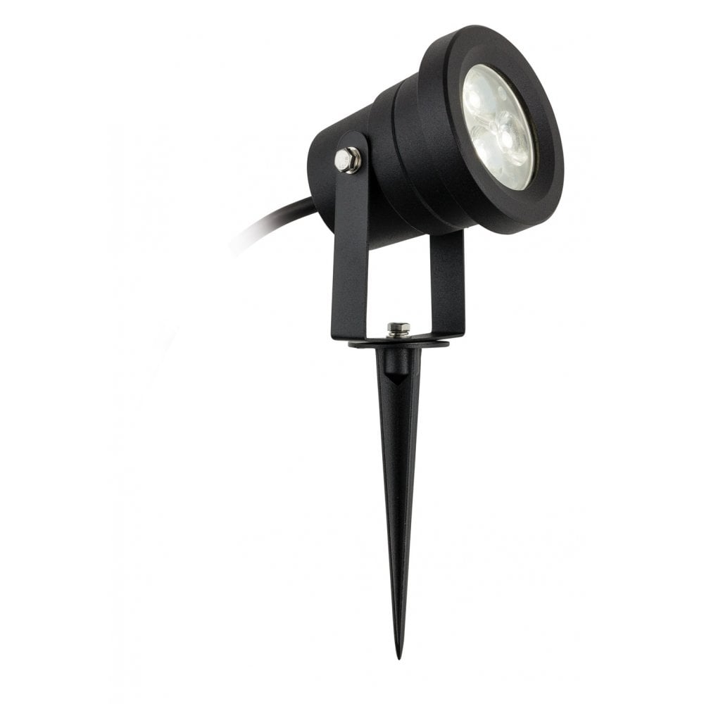 Hayes LED Garden Spike Spotlight In Black Finish 2830BK