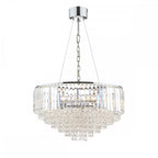 Vienna 9 Light Ceiling Chandelier In Polished Chrome Finish And Crystal Glass LA3603254-Q