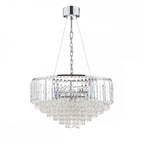 Vienna 9 Light Ceiling Chandelier In Polished Chrome Finish And Crystal Glass LA3603254-Q