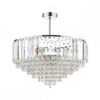 Vienna 5 Light Semi Flush Chandelier In Polished Chrome Finish And Crystal Glass LA3566049-Q