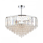 Vienna 5 Light Semi Flush Chandelier In Polished Chrome Finish And Crystal Glass LA3566049-Q