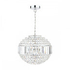 Vienna 5 Light Orb Ceiling Chandelier In Polished Chrome Finish And Crystal Glass LA3743651-Q