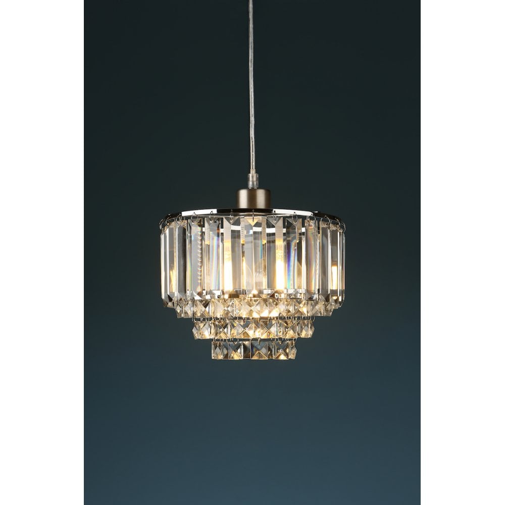 Vienna 1 Light Non-Electric Ceiling Shade In Polished Chrome Finish And Crystal Glass LA3727732-Q