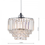 Vienna 1 Light Non-Electric Ceiling Shade In Polished Chrome Finish And Crystal Glass LA3727732-Q