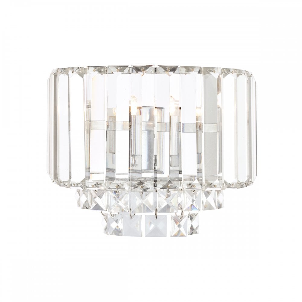 Vienna 1 Light Wall Light In Polished Chrome Finish And Crystal Glass LA3727746-Q