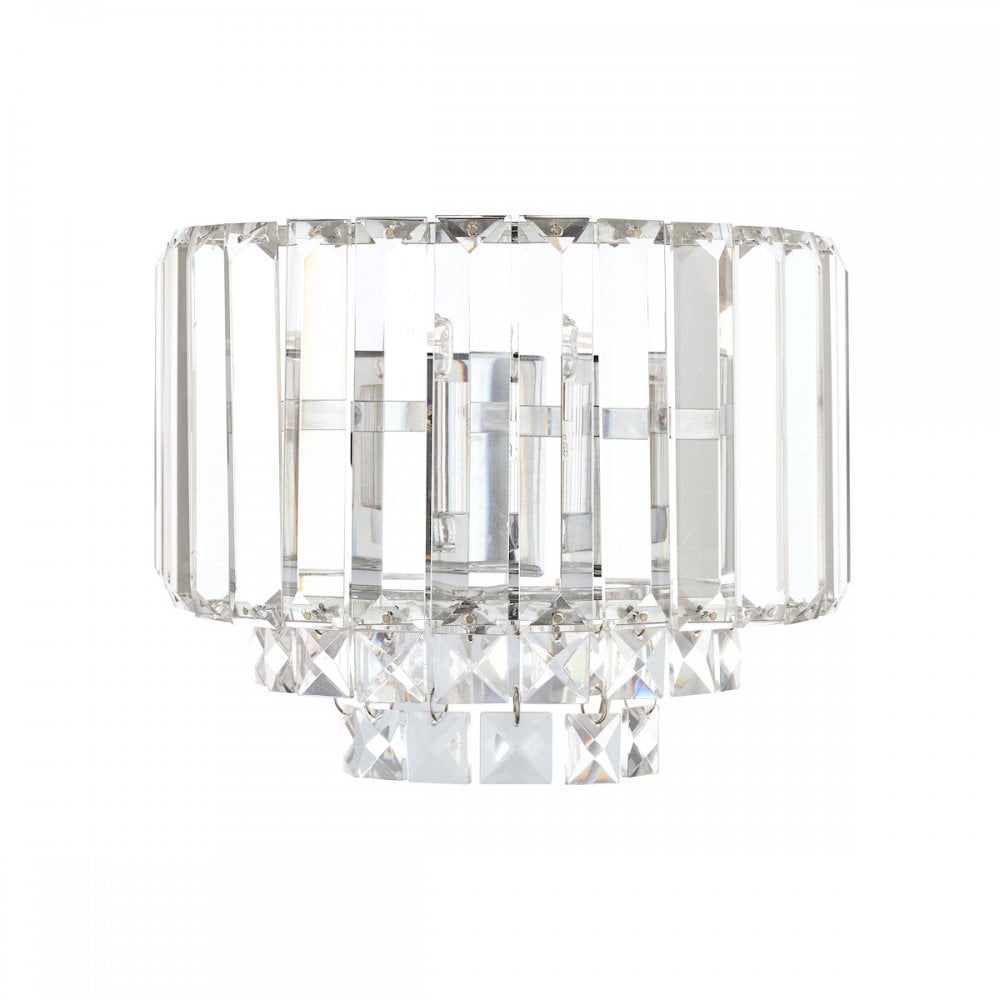 Vienna 1 Light Wall Light In Polished Chrome Finish And Crystal Glass LA3727746-Q