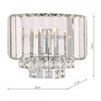 Vienna 1 Light Wall Light In Polished Chrome Finish And Crystal Glass LA3727746-Q