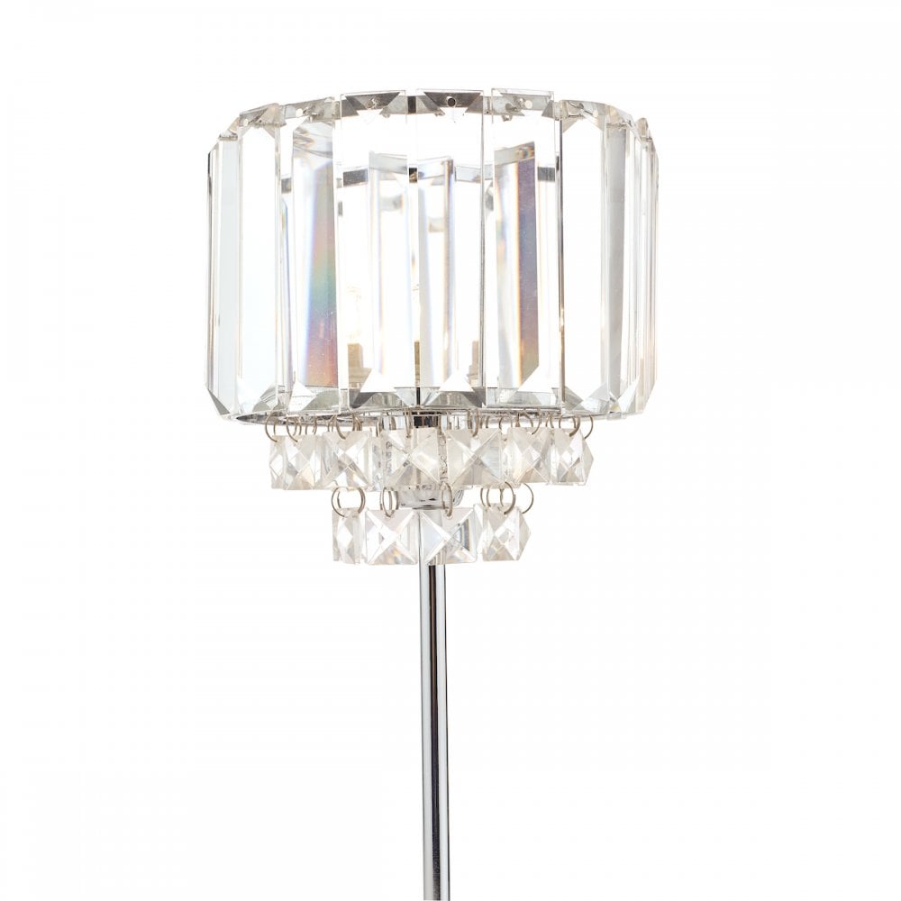 Vienna 1 Light Table Lamp In Polished Chrome Finish And Crystal Glass LA3569659-Q