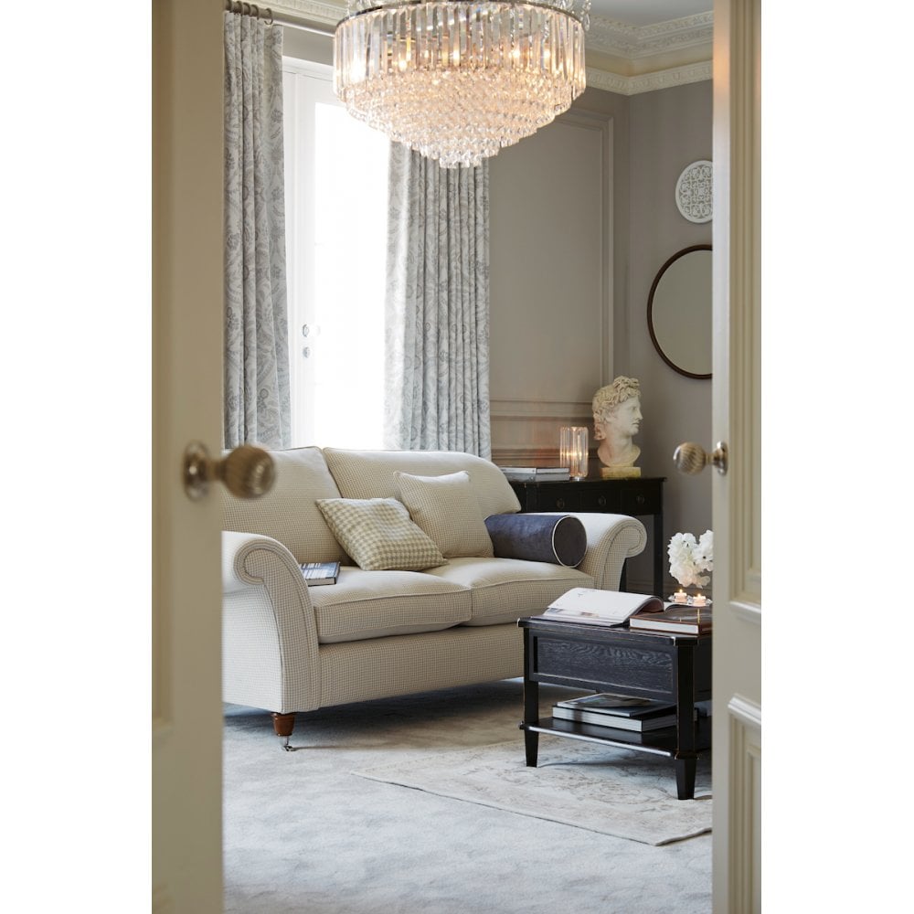 Vienna 5 Light Semi Flush Ceiling Light In Antique Brass Finish And Crystal Glass LA3637913-Q