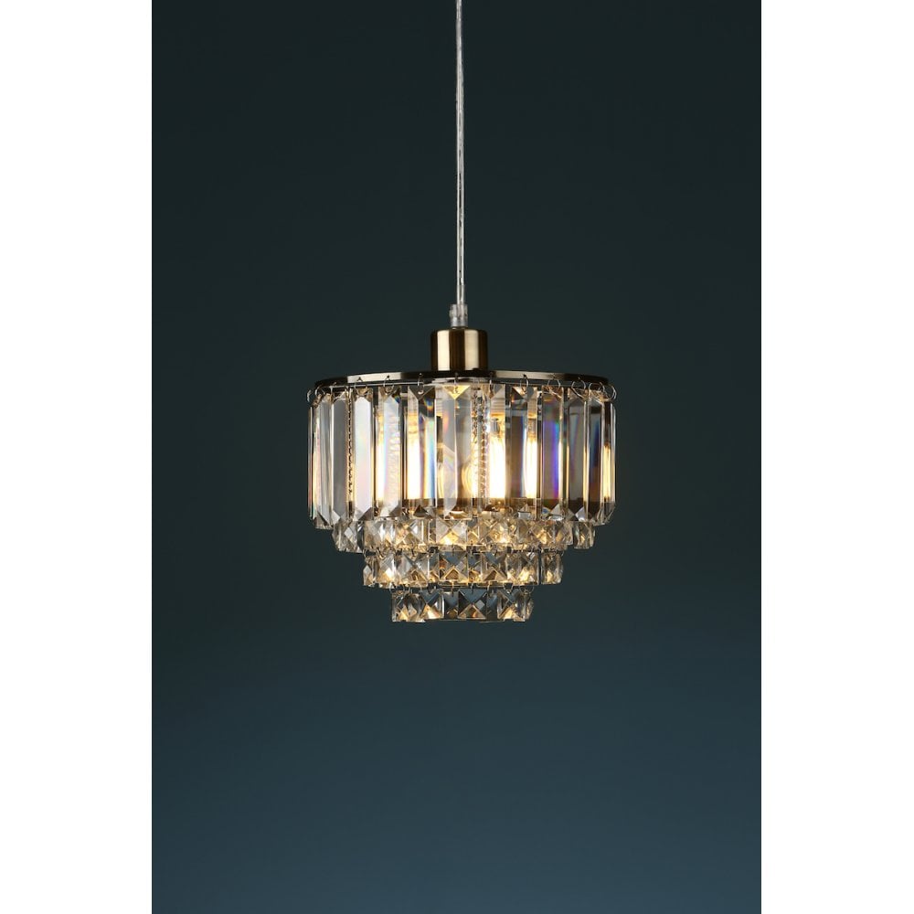 Vienna Non-Electric Ceiling Shade In Antique Brass Finish And Crystal Glass LA3727733-Q