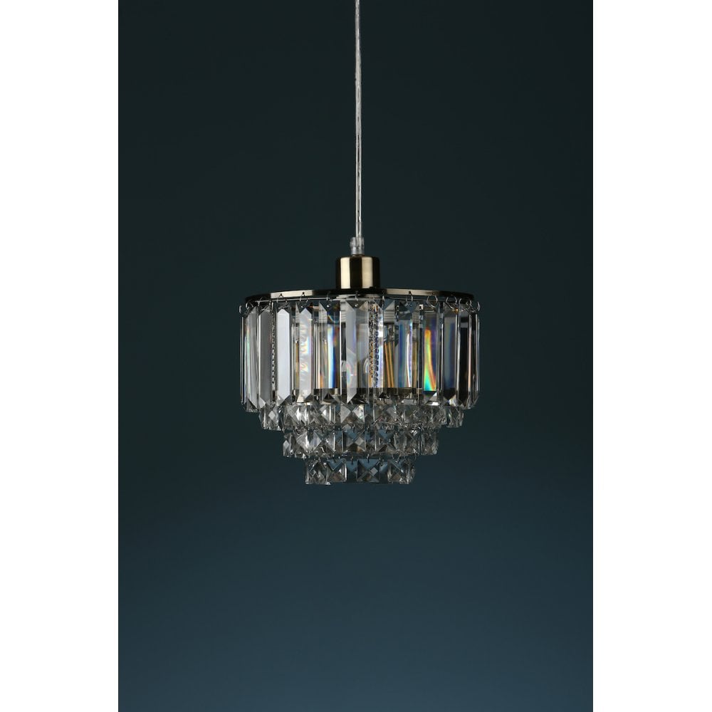 Vienna Non-Electric Ceiling Shade In Antique Brass Finish And Crystal Glass LA3727733-Q
