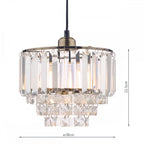 Vienna Non-Electric Ceiling Shade In Antique Brass Finish And Crystal Glass LA3727733-Q