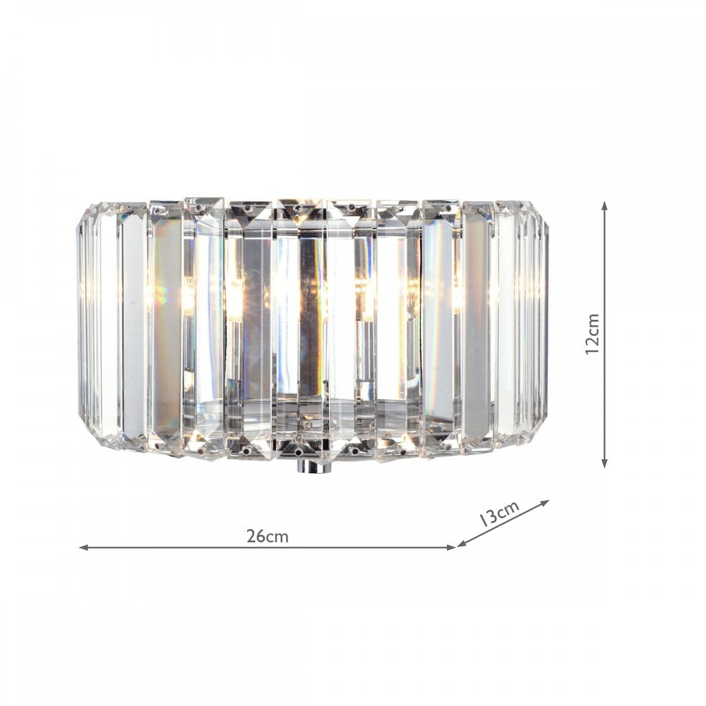 Fernhurst Wall Light In Polished Chrome Finish And Crystal Glass LA3727739-Q