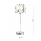 Capri Small Table Lamp In Polished Chrome Finish And Crystal Glass LA3437199-Q