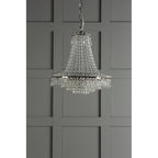 Enid Grand Ceiling Chandelier In Polished Nickel Finish And Crystal Glass LA3718230-Q
