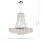 Enid Grand Ceiling Chandelier In Polished Nickel Finish And Crystal Glass LA3718230-Q