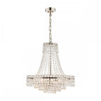 Enid Ceiling Chandelier In Polished Nickel Finish And Crystal Glass LA3691119-Q