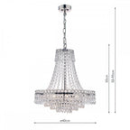 Enid Ceiling Chandelier In Polished Nickel Finish And Crystal Glass LA3691119-Q