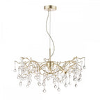 Willow 3 Light Ceiling Pendant In Satin Champagne With Crystal Glass LA3734644-Q