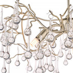 Willow 3 Light Ceiling Pendant In Satin Champagne With Crystal Glass LA3734644-Q