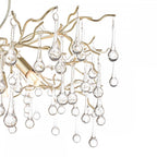 Willow 3 Light Ceiling Pendant In Satin Champagne With Crystal Glass LA3734644-Q