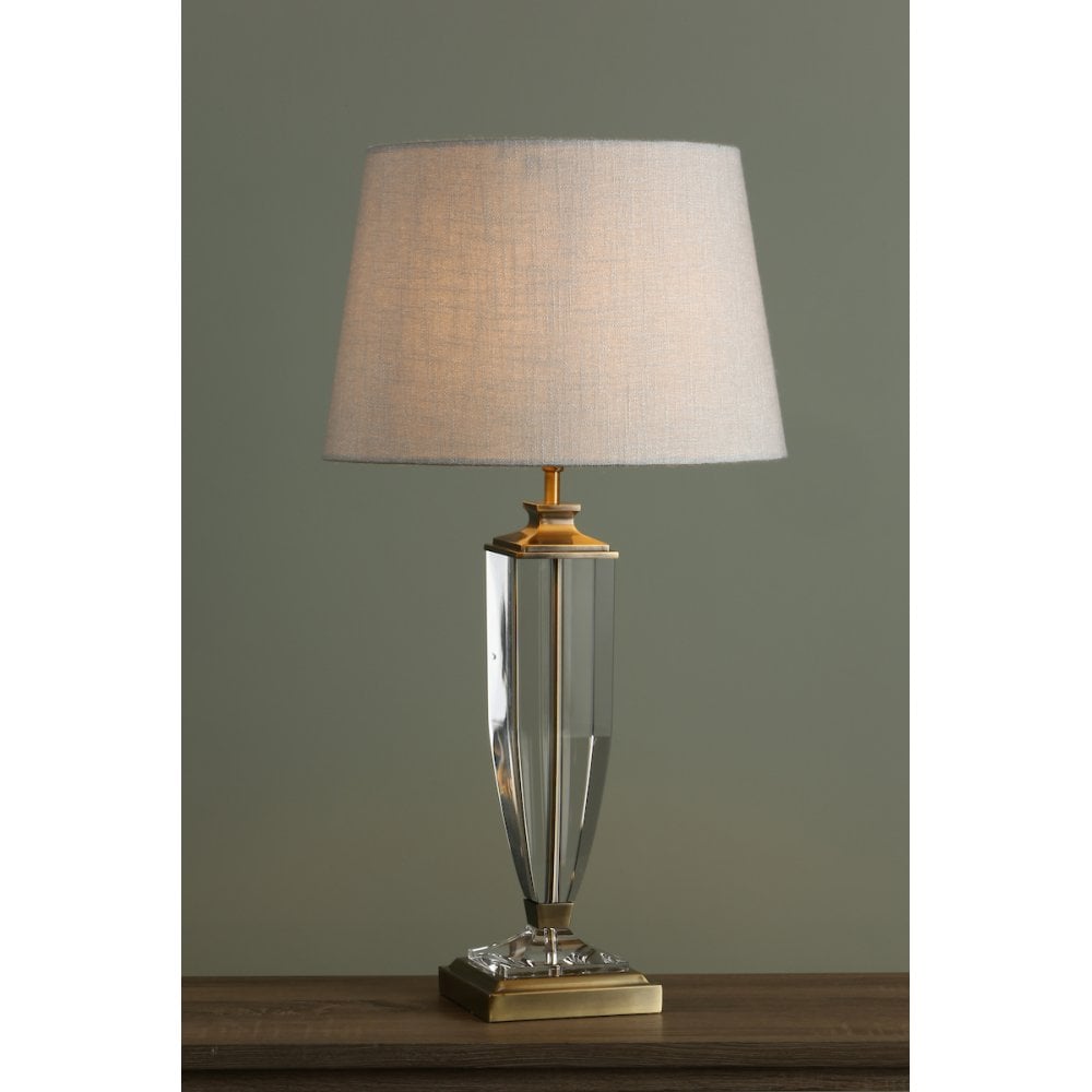 Carson Crystal Table Lamp Base In Antique Brass Finish 47 cm LA3599058-Q