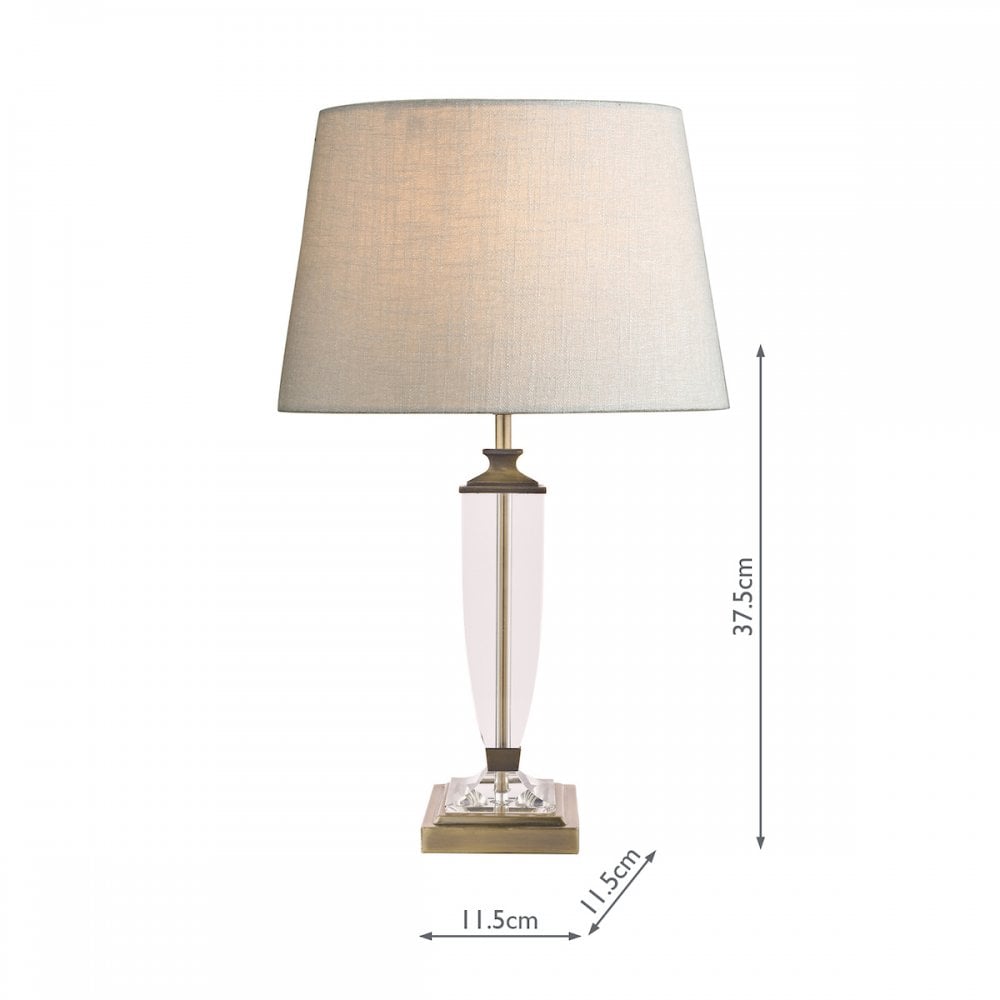 Carson Crystal Table Lamp Base In Antique Brass Finish 47 cm LA3599058-Q
