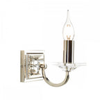 Carson Crystal 1 Light Wall Light In Polished Nickel Finish LA3727751-Q