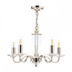 Carson Crystal 5 Light Chandelier In Polished Nickel Finish LA3603223-Q