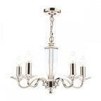 Carson Crystal 5 Light Chandelier In Polished Nickel Finish LA3603223-Q