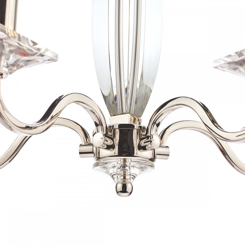 Carson Crystal 5 Light Chandelier In Polished Nickel Finish LA3603223-Q