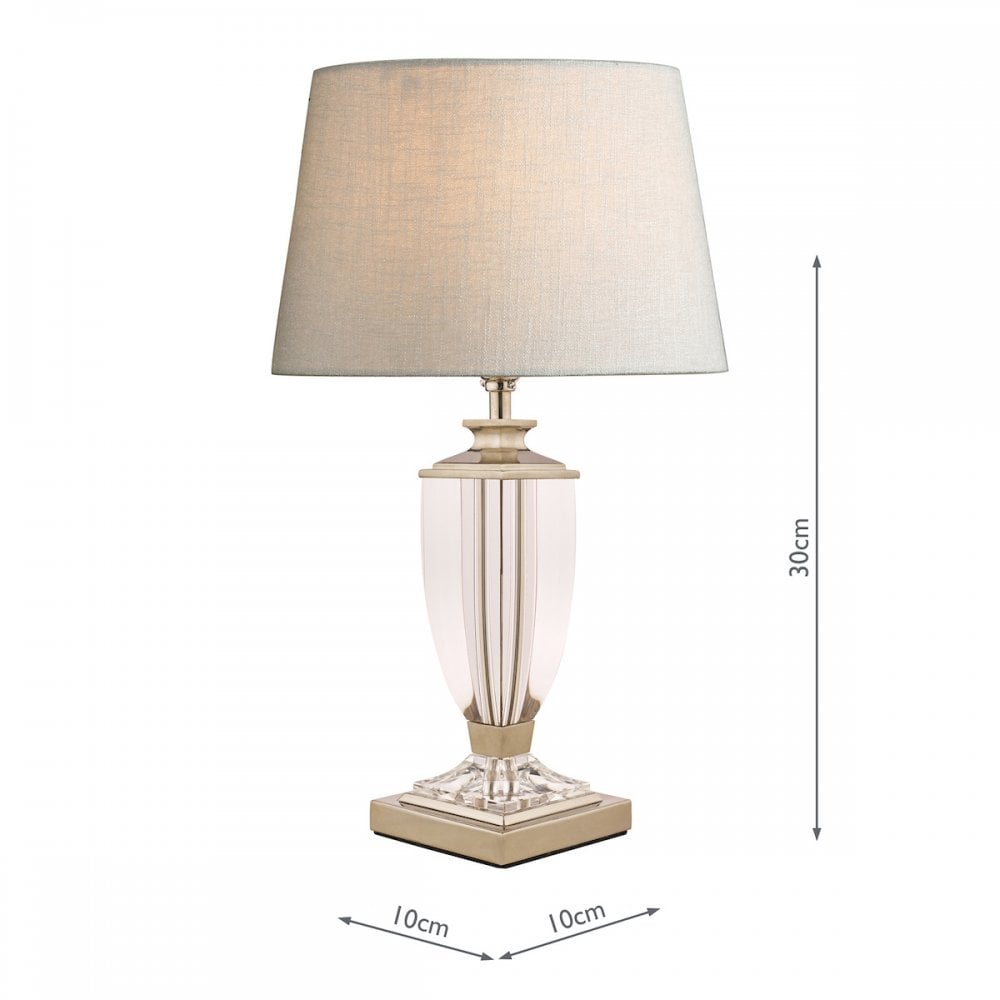 Carson Crystal Table Lamp Base In Polished Nickel Finish 30 cm LA3688772-Q