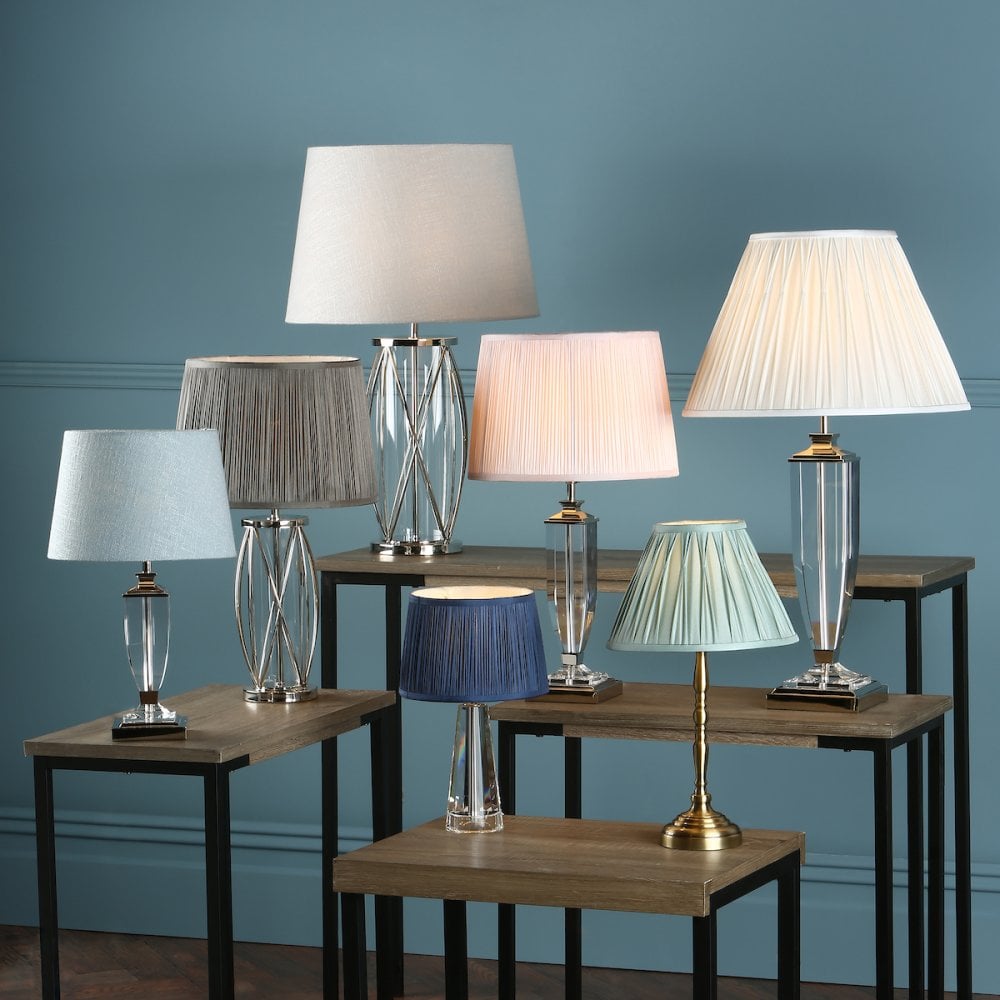Carson Crystal Table Lamp Base In Polished Nickel Finish 47 cm LA3627557-Q