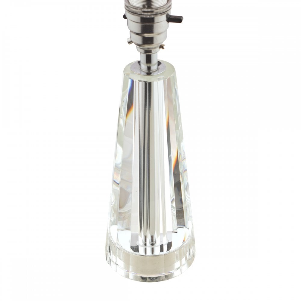 Blake Cut Glass Crystal Obelisk Table Lamp Base In Chrome 25 cm LA3534520-Q