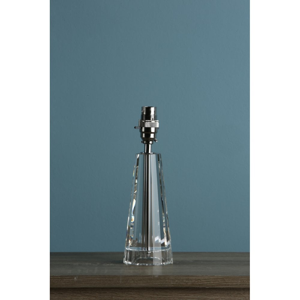 Blake Cut Glass Crystal Obelisk Table Lamp Base In Chrome 25 cm LA3534520-Q