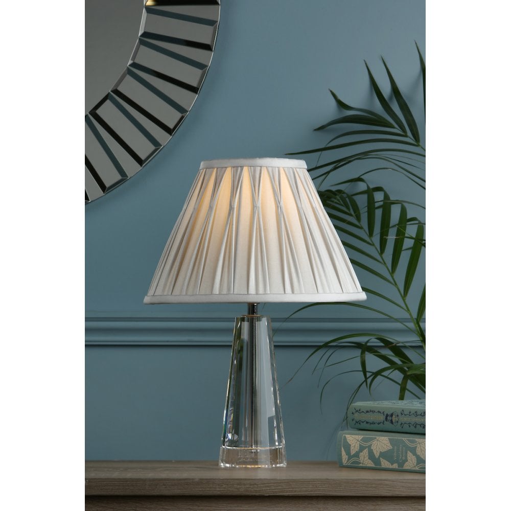 Blake Cut Glass Crystal Obelisk Table Lamp Base In Chrome 25 cm LA3534520-Q