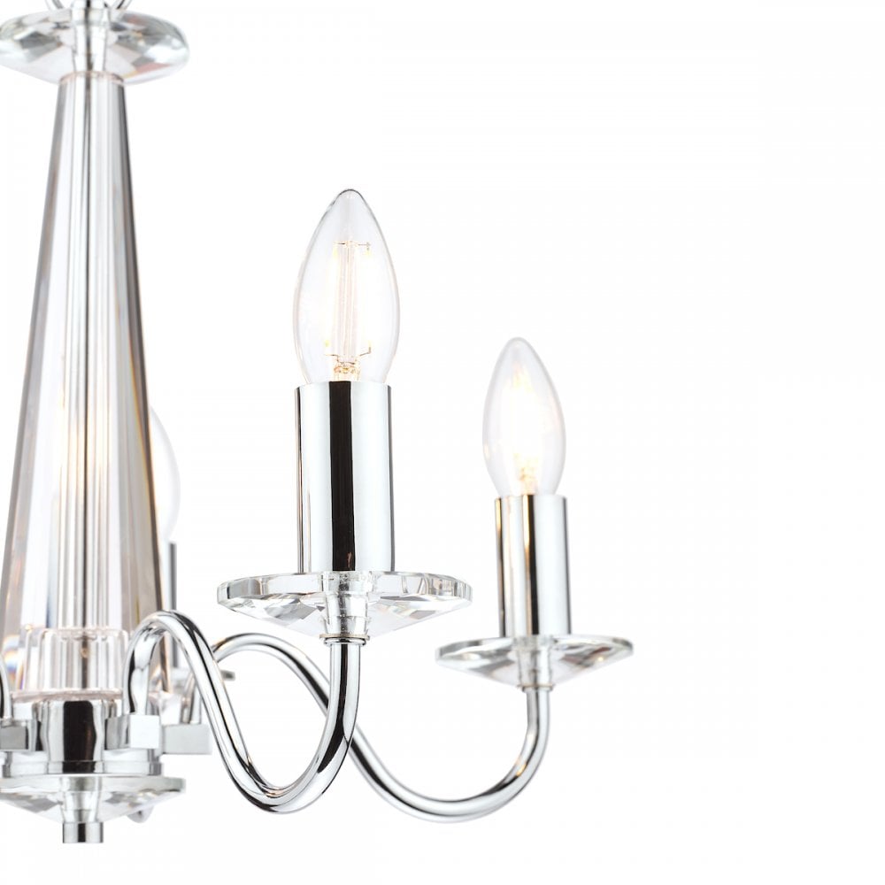 Blake Cut Glass 5 Light Crystal Chandelier In Chrome Finish LA3702763-Q