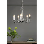 Blake Cut Glass 5 Light Crystal Chandelier In Chrome Finish LA3702763-Q