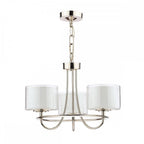 Southwell 3 Light Ceiling Chandelier In Polished Nickel With Glass Shades LA3724943-Q