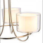 Southwell 3 Light Ceiling Chandelier In Polished Nickel With Glass Shades LA3724943-Q