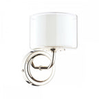 Southwell 1 Light Wall Light In Polished Nickel With Glass Shade LA3724955-Q