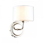 Southwell 1 Light Wall Light In Polished Nickel With Glass Shade LA3724955-Q