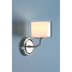 Southwell 1 Light Wall Light In Polished Nickel With Glass Shade LA3724955-Q