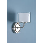 Southwell 1 Light Wall Light In Polished Nickel With Glass Shade LA3724955-Q