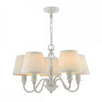Ellis 5 Light Ceiling Pendant Light In Satin Grey With Shades LA3725830-Q